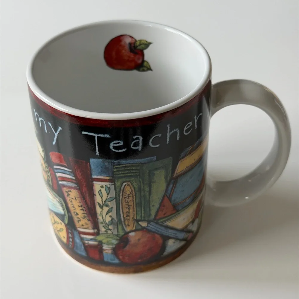 Lang And Wise Bookshelf 📚 Apple 🍎 “Especially For My Teacher“- Coffee Mug